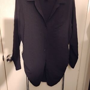 Time and Tru Black Swim Coverup